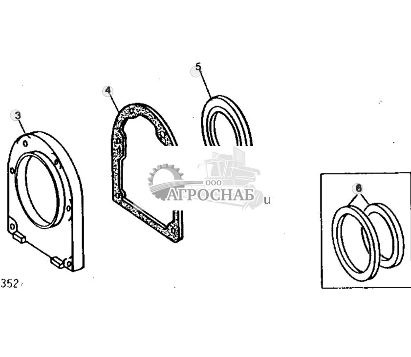 Crankshaft Oil Seal and Housing 